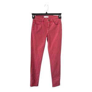 LOFT Ann Taylor Magenta Modern Skinny Mid-Rise Ankle Jeans Size 24/00